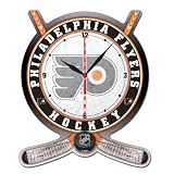 Philadelphia Flyers NHL Hockey Crossed Sticks & Puck High Definition Image Wall Clock
