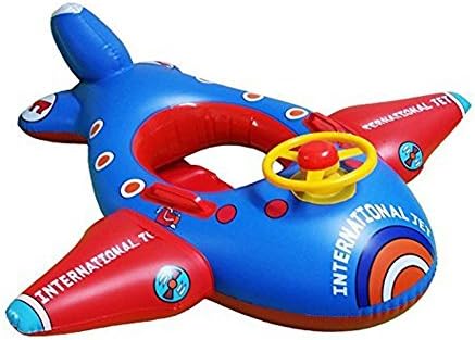 Sweetswim Inflatable Airplane Baby Swimming Float Seat Boat Pool Ring