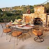 Monterra Dining Armchair with Cushion - Kona,Copper Canyon - Frontgate, Kona, Frame Finish: Copper Canyon,Patio Furniture