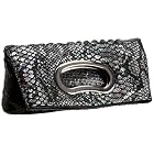 Whiting & Davis Iridescent Boa Foldover Clutch
