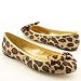 COACH LYNN OCELOT GOLD SIGNATURE BALLET FLATS SHOES NEW