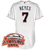 Miami Marlins Authentic 2012 Jose Reyes Home Cool Base Jersey w/Inaugural Season Commemorative Patch