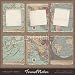 Wallmonkeys Peel and Stick Wall Decals - Torn Grungy Notebook Pages on Antique Maps - Removable Graphic