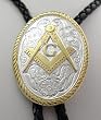 Sterling Silver/gold Plated Masonic Bolo Tie