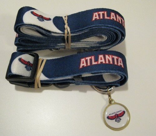 Atlanta Hawks Pet Accessories Set - Large (6' Leash, Collar, and ID Tag)
