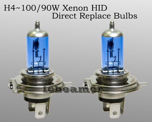 H4 9003/HB2 100W x2 pcs Hi/Lo Xenon HID White Direct Replace Light Bulb