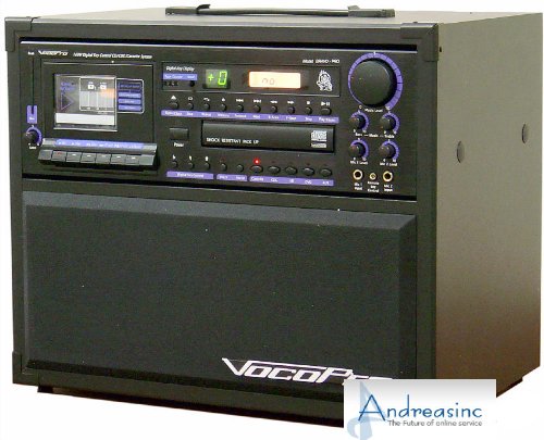 VocoPro Bravo Pro 160 Watts Digital Key-Control CD / CD+G / Cassette Portable Karaoke System