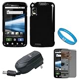 Black Durable Two Piece Protective Rubberized Crystal Hard Case Cover for A ....