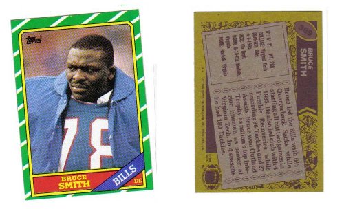 Bruce Smith Buffalo Bills 1986 Topps Football Rookie Card