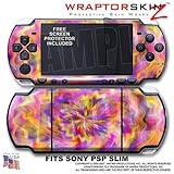Tie Dye Pastel WraptorSkinz Skin and Screen Protector Kit fits Sony PSP Sli ....