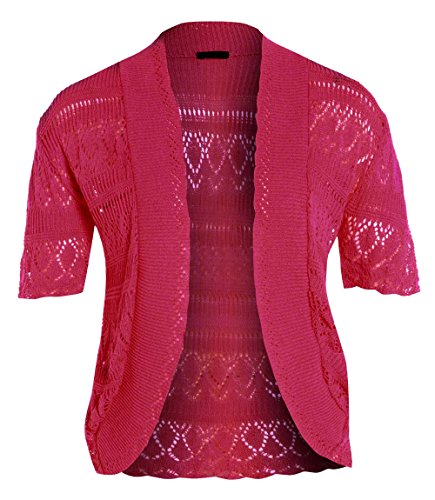 New Womens Crochet Knit Cardigans Fishnet Bolero Tops