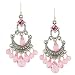  : SILVER ROSE HUES CRESCENT CHELIER EARRINGS