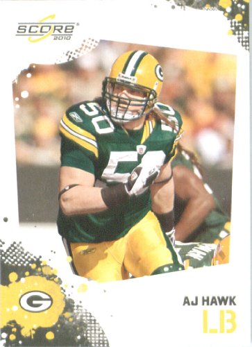 AJ Hawk - Green Bay Packers - 2010 Score Football Card - NFL Trading Card in Screwdown Case