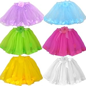 Rose Flower Petal Tutu Assortment (6pc) Fits 3-9 by 