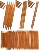8 Inch Double Point Bamboo Knitting Needles by StitchBerry - 15 Total 5pc Sets