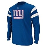 NFL Men's New York Giants End Of Line III Long Sleeve Crew Neck Overdyed Tee