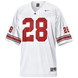 Nike Ohio State Buckeyes #28 White Replica Football Jersey
