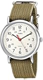Timex Unisex T2N651KW Weekender Olive Slip Through Strap Watch