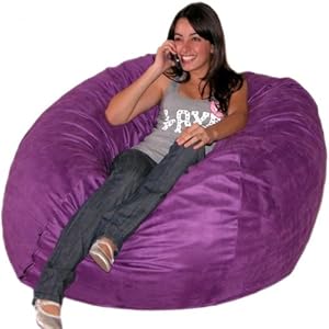 4-feet Purple Cozy Sac Bean Bag Chair Love Seat