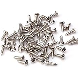 Generic Chrome Guitar Bass Pickguard Screws For ST TL LP SG Guitar Pack Of 50