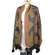 Rectangular Wool Scarf Women Winter Clothes Handmade