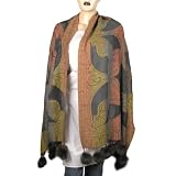 Rectangular Wool Scarf Women Winter Clothes Handmade