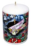 Ed Hardy Candle Unscented 3 by 4 Pillar, Eternal Love
