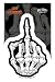 Hot Leathers - Boney Middle Finger - Sticker / Decal