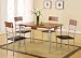 5 PC. Cherry Finish And Metal Dinette Set Table And 4 Chairs