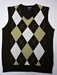 Argyle Sweater Vest - Brown : Medium