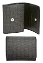 Givenchy Black Leather Dark Grey Logo Pattern Coin Purse 60621315BK