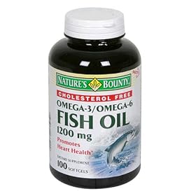 Nature's Bounty Omega-3, Omega-6 Fish Oil 1200 mg 100 softgels by Nature's Bounty