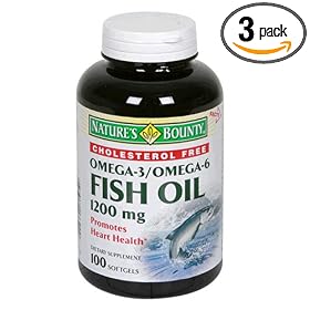 Nature's Bounty Fish Oil, 1200 mg, 100 Softgels (Pack of 3)