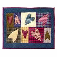 Patch Magic 27-Inch by 21-Inch Primitive Hearts Pillow Sham