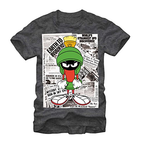 Looney Tunes Marvin UFO News Mens Graphic T Shirt