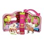Pony In My Pocket Salon Fold up, carry case playset includes 2 exclusive Pony Mums and accessories.