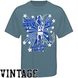 NBA Los Angeles Lakers Jerry West Light Blue Respected Hardwood Classics Vintage T-shirt