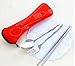 Drhob 3 PCS Fork Spoon Chopsticks Travel Stainless Steel Cutlery Portable Camping Bag Picnic
