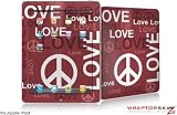 iPad Skin - Love and Peace Pink - fits Apple iPad by WraptorSkinz