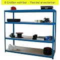 Mammut� Schwerlastregal - 8 Gr��en w�hlbar - Tragkraft 360kg/Boden / 150x160x60