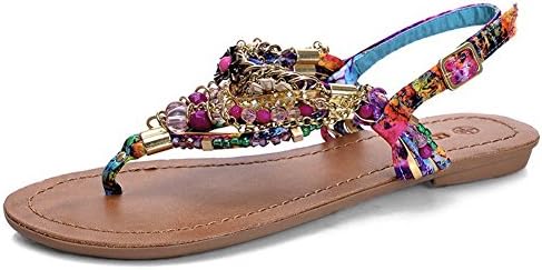 WeenFashion Womens Open Toe Flats Silk Soft Material Assorted Colors Sandals, Multicoloured, 5 B(M) US
