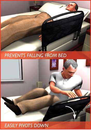 `Fold-Down Safety Bed Rail
