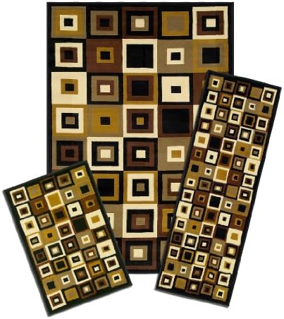 Achim Home Furnishings Capri 3-Piece Rug Set, Southwest Tiles