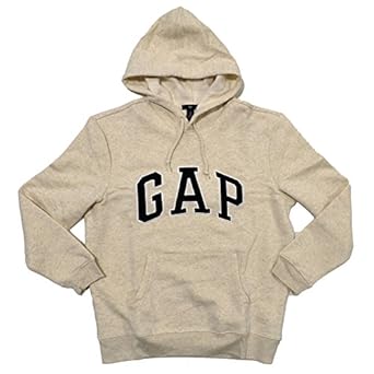 GAP Mens Fleece Arch Logo Pullover Hoodie