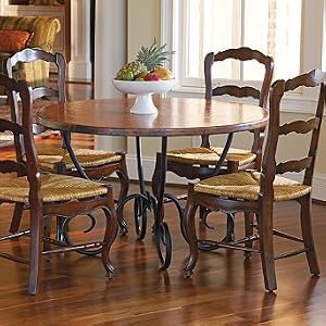 Milano Copper Top Dining Table - 72" Oval - Frontgate