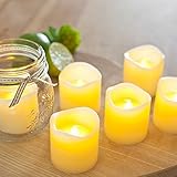 Gorgeous Flameless Candles - Flickering - Romantic - Battery Powered - Made out of REAL WAX - Super Realistic - The PERFECT Decoration - Unscented and Elegant - 6 Pack, Yellow Light - Divine LEDs