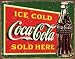 COCA COLA COKE ICE COLD ANTIK FINISH BLECHSCHILD S1684