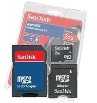 SanDisk 2GB MicroSD Card with SD & MiniSD Adapters (SDSDQ-2048, BULK package)