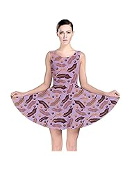 Polyester/Spandex Stretchy Feathers General Print Skater Dress 