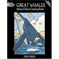 Great Whales Stained Glass Coloring Book (Dover Coloring Book)